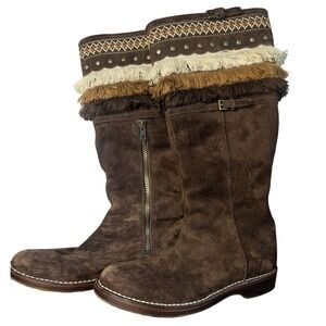 Ugg Australia Brown Boots with Fringe